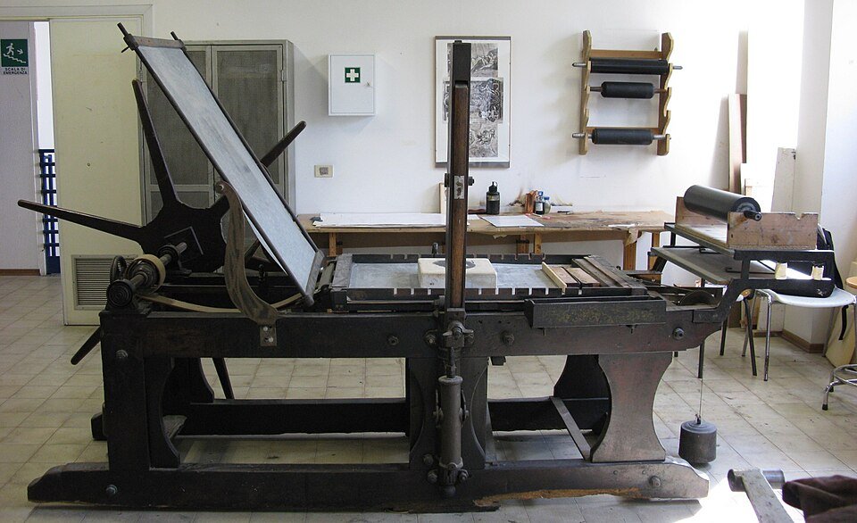 Illustration of the lithographic process, not attributed to Tobiasse