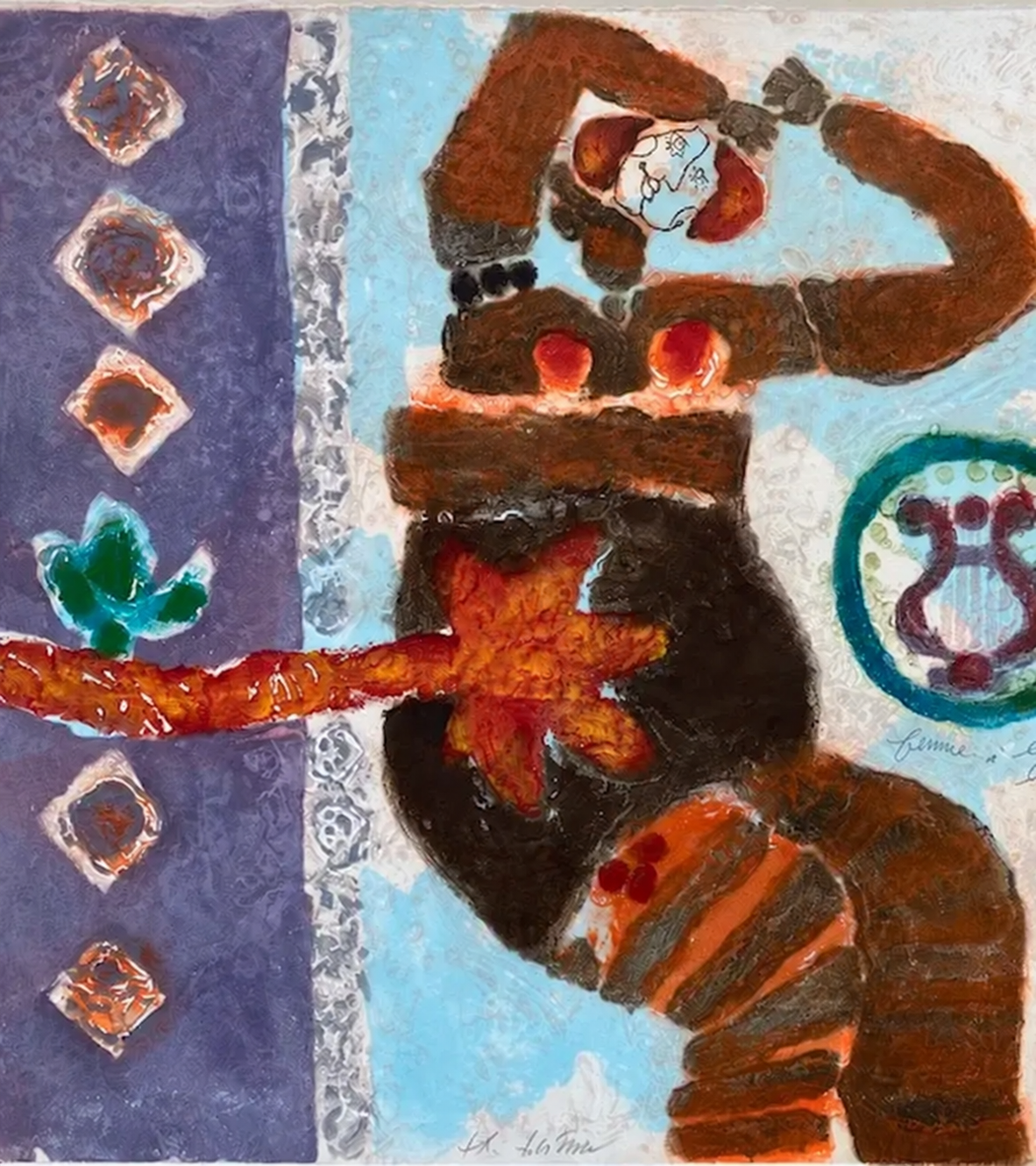 Woman with a Lyre - detail 1
